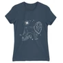 Denim Harry Potter női rövid ujjú póló - Gryffindor Constellation