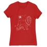 Piros Harry Potter női rövid ujjú póló - Gryffindor Constellation