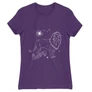 Sötétlila Harry Potter női rövid ujjú póló - Gryffindor Constellation