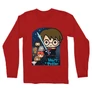 Piros Harry Potter férfi hosszú ujjú póló - Harry Potter chibi poster