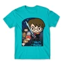 Atollkék Harry Potter férfi rövid ujjú póló - Harry Potter chibi poster