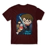 Bordó Harry Potter férfi rövid ujjú póló - Harry Potter chibi poster