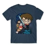 Denim Harry Potter férfi rövid ujjú póló - Harry Potter chibi poster