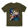 Khaki Harry Potter férfi rövid ujjú póló - Harry Potter chibi poster