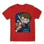 Piros Harry Potter férfi rövid ujjú póló - Harry Potter chibi poster