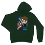 Sötétzöld Harry Potter unisex kapucnis pulóver - Harry Potter chibi poster