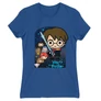 Királykék Harry Potter női rövid ujjú póló - Harry Potter chibi poster