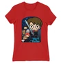 Piros Harry Potter női rövid ujjú póló - Harry Potter chibi poster
