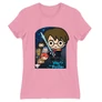 Világos rózsaszín Harry Potter női rövid ujjú póló - Harry Potter chibi poster