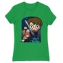 Zöld Harry Potter női rövid ujjú póló - Harry Potter chibi poster