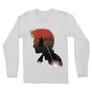 Fehér Harry Potter férfi hosszú ujjú póló - Harry silhouette