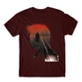 Bordó Harry Potter férfi rövid ujjú póló - Harry silhouette