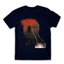 Sötétkék Harry Potter férfi rövid ujjú póló - Harry silhouette