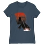 Denim Harry Potter női rövid ujjú póló - Harry silhouette