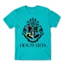 Atollkék Harry Potter férfi rövid ujjú póló - Hogwarts Alumni