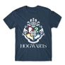 Denim Harry Potter férfi rövid ujjú póló - Hogwarts Alumni