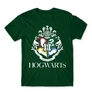 Sötétzöld Harry Potter férfi rövid ujjú póló - Hogwarts Alumni