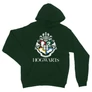 Sötétzöld Harry Potter unisex kapucnis pulóver - Hogwarts Alumni