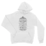 Fehér Harry Potter unisex kapucnis pulóver - Hogwarts School List 