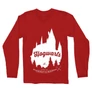 Piros Harry Potter férfi hosszú ujjú póló - Hogwarts Silhouette