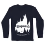 Sötétkék Harry Potter férfi hosszú ujjú póló - Hogwarts Silhouette