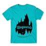 Atollkék Harry Potter férfi rövid ujjú póló - Hogwarts Silhouette