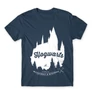 Denim Harry Potter férfi rövid ujjú póló - Hogwarts Silhouette