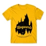 Sárga Harry Potter férfi rövid ujjú póló - Hogwarts Silhouette