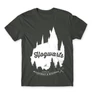 Sötétszürke Harry Potter férfi rövid ujjú póló - Hogwarts Silhouette