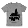 Sportszürke Harry Potter férfi rövid ujjú póló - Hogwarts Silhouette