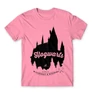 Világos rózsaszín Harry Potter férfi rövid ujjú póló - Hogwarts Silhouette