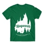 Zöld Harry Potter férfi rövid ujjú póló - Hogwarts Silhouette
