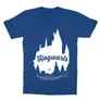 Királykék Harry Potter gyerek rövid ujjú póló - Hogwarts Silhouette