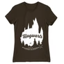 Barna Harry Potter női rövid ujjú póló - Hogwarts Silhouette