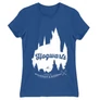 Királykék Harry Potter női rövid ujjú póló - Hogwarts Silhouette