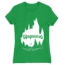 Zöld Harry Potter női rövid ujjú póló - Hogwarts Silhouette
