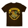 Barna Harry Potter férfi rövid ujjú póló - Hogwarts color