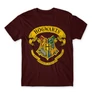 Bordó Harry Potter férfi rövid ujjú póló - Hogwarts color
