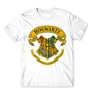 Fehér Harry Potter férfi rövid ujjú póló - Hogwarts color