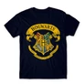 Sötétkék Harry Potter férfi rövid ujjú póló - Hogwarts color