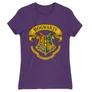 Sötétlila Harry Potter női rövid ujjú póló - Hogwarts color