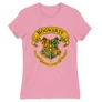 Világos rózsaszín Harry Potter női rövid ujjú póló - Hogwarts color