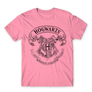 Kép 24/25 - Világos rózsaszín Harry Potter férfi rövid ujjú póló - Hogwarts outline logo