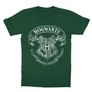 Sötétzöld Harry Potter gyerek rövid ujjú póló - Hogwarts outline logo