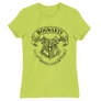 Almazöld Harry Potter női rövid ujjú póló - Hogwarts outline logo