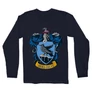 Sötétkék Harry Potter férfi hosszú ujjú póló - Hollóhát Logo