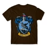 Barna Harry Potter férfi rövid ujjú póló - Hollóhát Logo