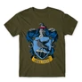 Khaki Harry Potter férfi rövid ujjú póló - Hollóhát Logo