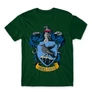 Sötétzöld Harry Potter férfi rövid ujjú póló - Hollóhát Logo
