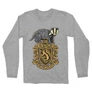 Sportszürke Harry Potter férfi hosszú ujjú póló - Hufflepuff